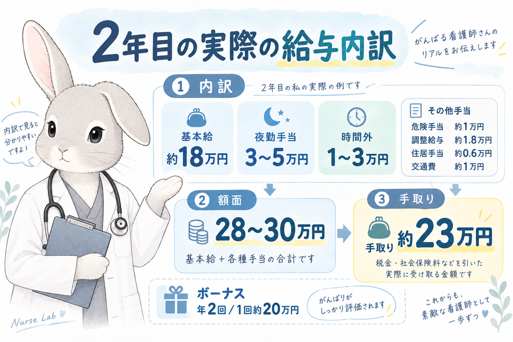 実際の給与内訳を図解