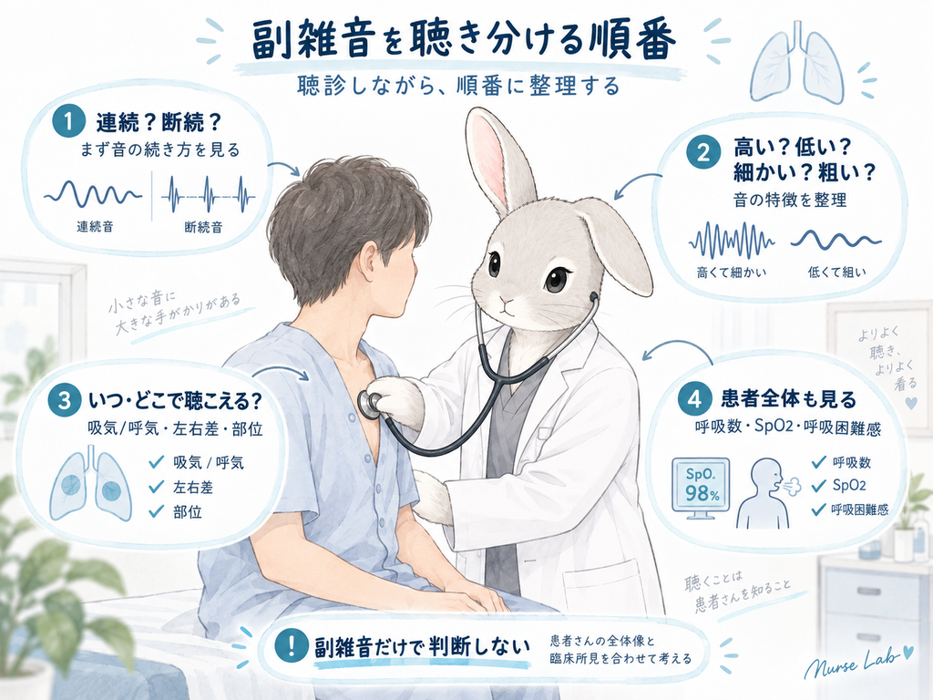 聴診時の判断フロー