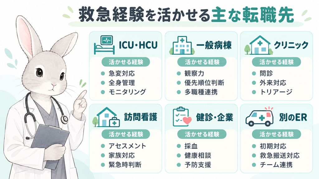 「活かせる経験」とセットで見せる比較図