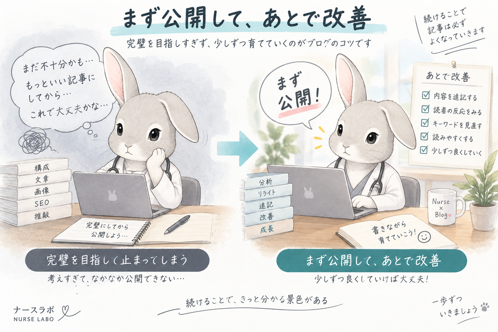 まずは公開、あとで改善