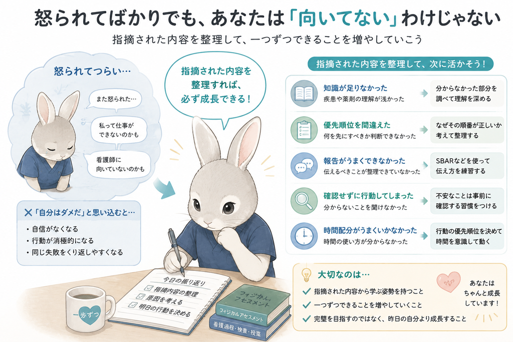 怒られてばかりでも、向いていない
